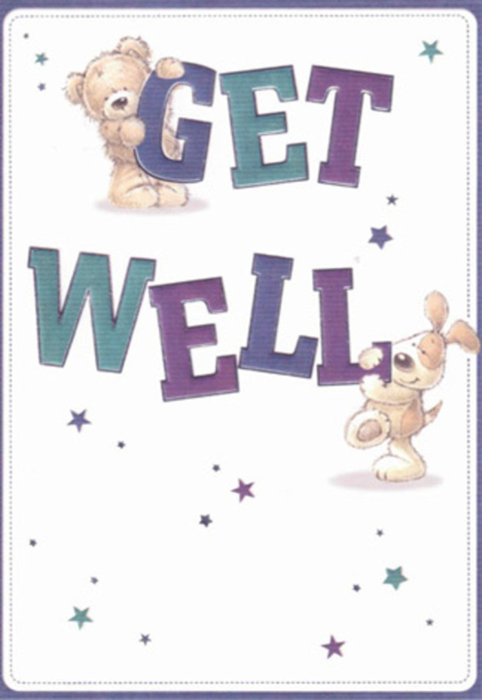 This card captures the essence of gentle encouragement as felt throughout Gospel Oak-a place where neighbourly kindness is always close at hand. Rendered with charming artistry, a friendly bear and a floppy-eared puppy are surrounded by dancing stars, scattering good wishes across the clean cream backdrop. The typography, grand and playful with gradients of purple and aqua, grounds the design in cheerful reassurance reminiscent of Gospel Oak's bustling market mornings. There's a soft, nearly tangible texture in the illustrations-the bear's fluffiness and the puppy's velvety ears evoke the familiar comforts found at home after a rainy day spent by Hampstead Heath. Each brushstroke is layered with sincerity, echoing the careful choices florists make when preparing a bouquet to calm or uplift. Imagine sending this card alongside fresh blooms from Gospel Oak Flowers for a loved one in recovery-the pairing resonates with positivity and heartfelt warmth. The light, airy composition is ideal for lifting spirits, reflecting the openhearted nature of the Gospel Oak community.